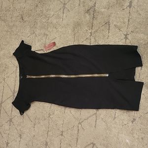 Brand new Haute Monde black dress gold zipper